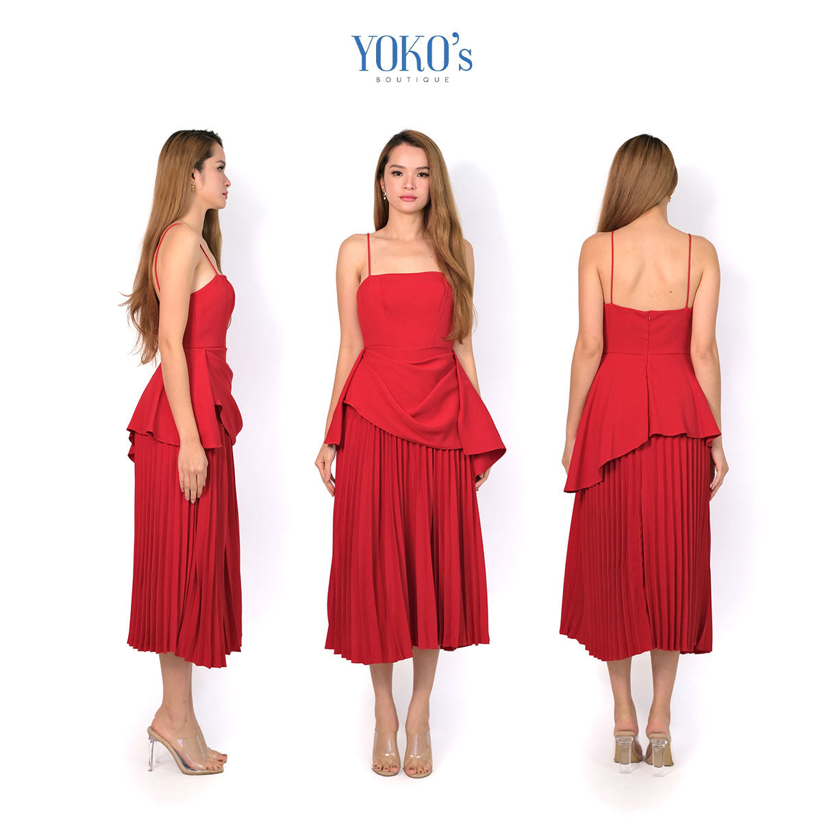 Pleated Midi Dress