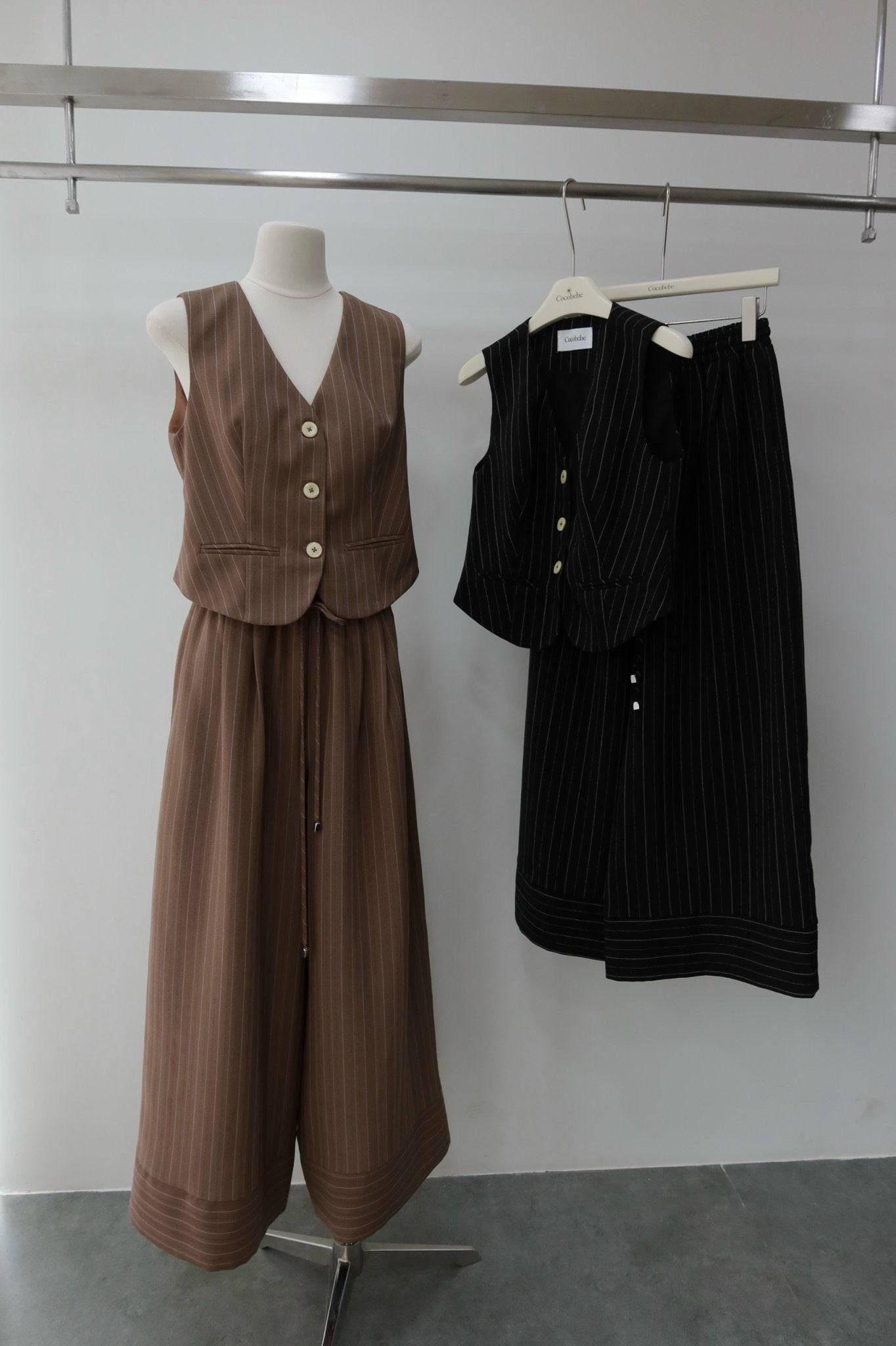 Tailored vest & Wide-leg pants set