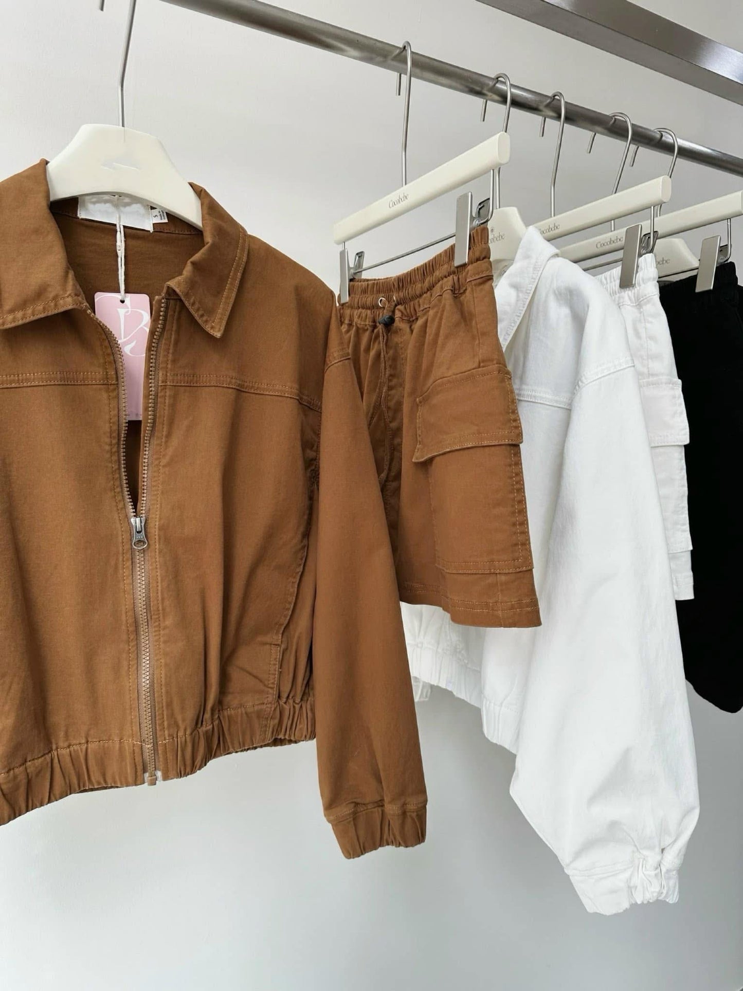 Khaki Jacket & Cargo Skort