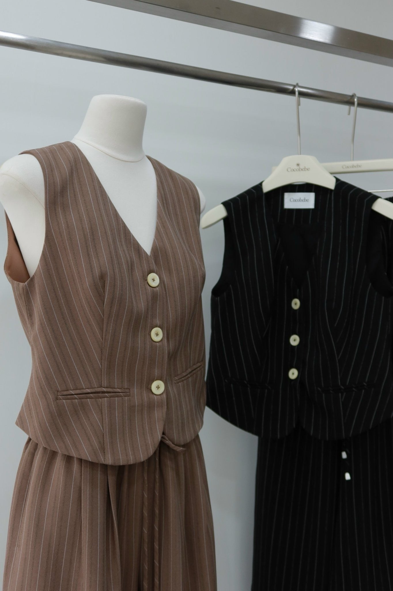 Tailored vest & Wide-leg pants set