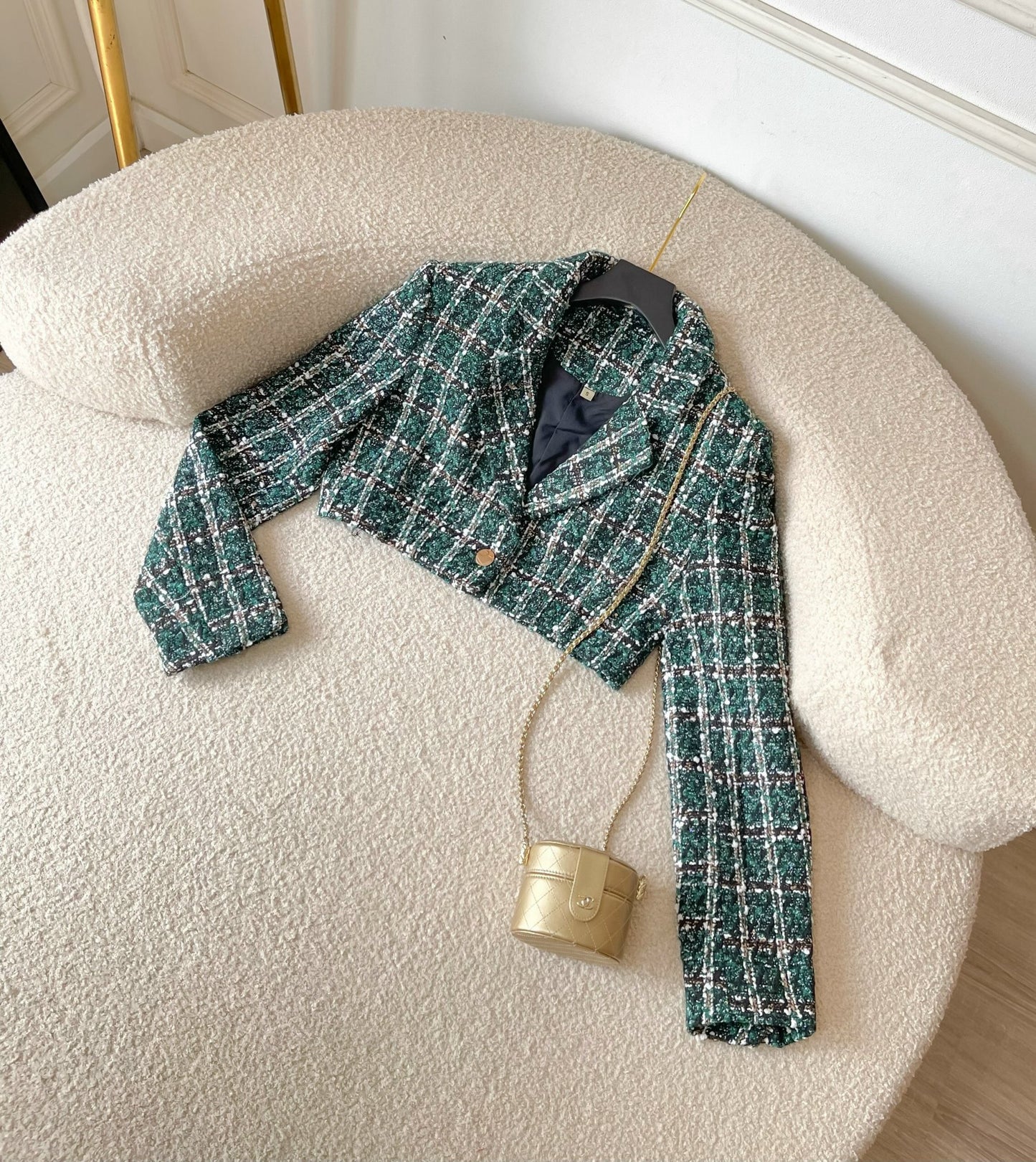 Tweed Checked Blazer