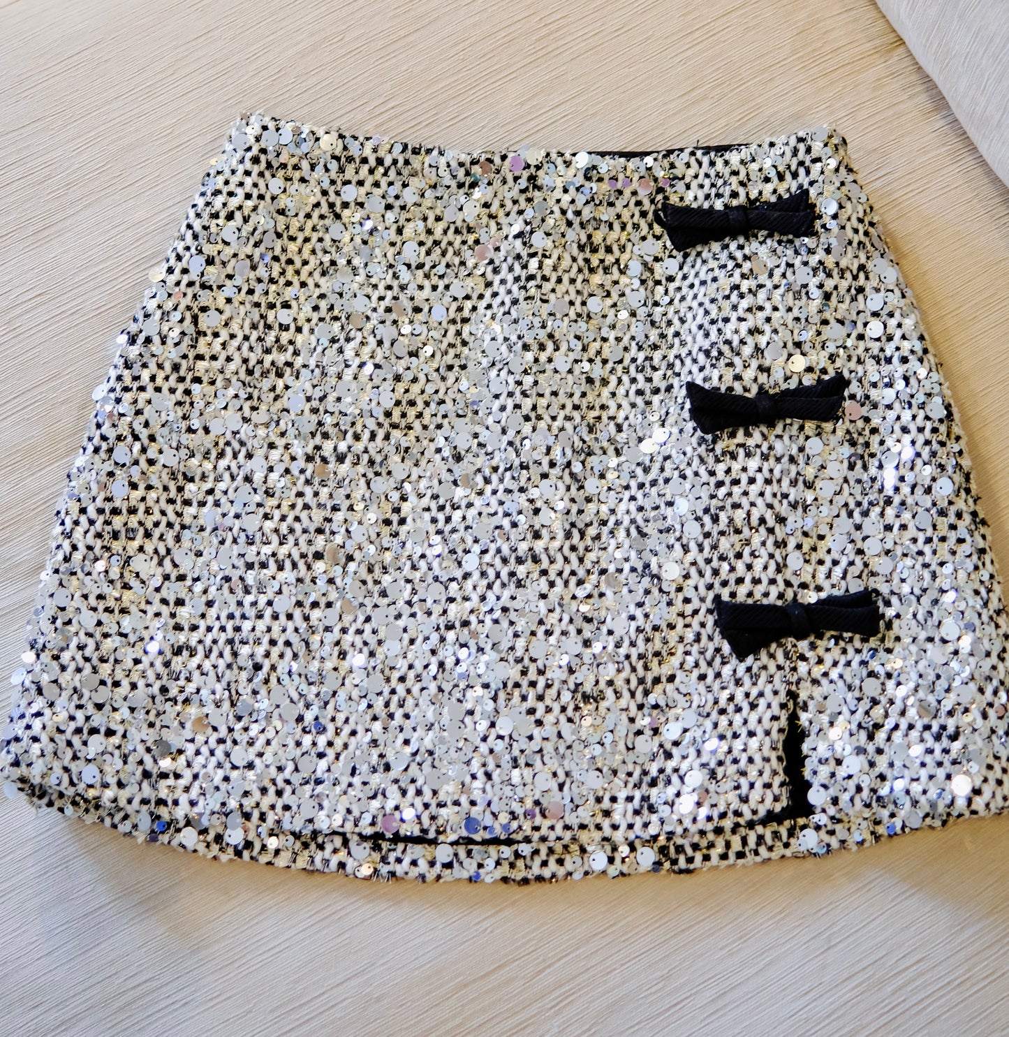 Metallic Sequin Mini Skort