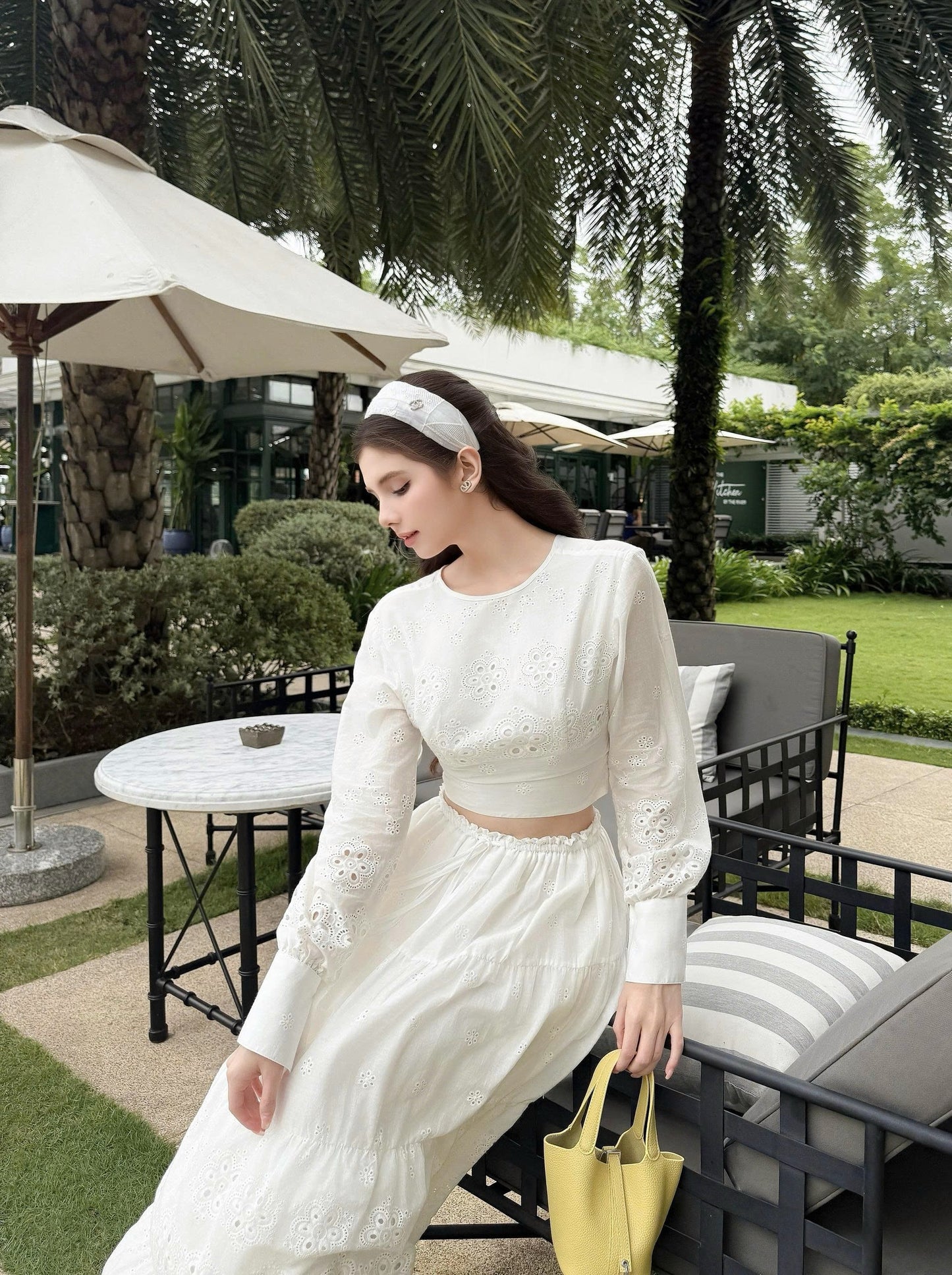 Open-Back Top & Maxi Skirt Set