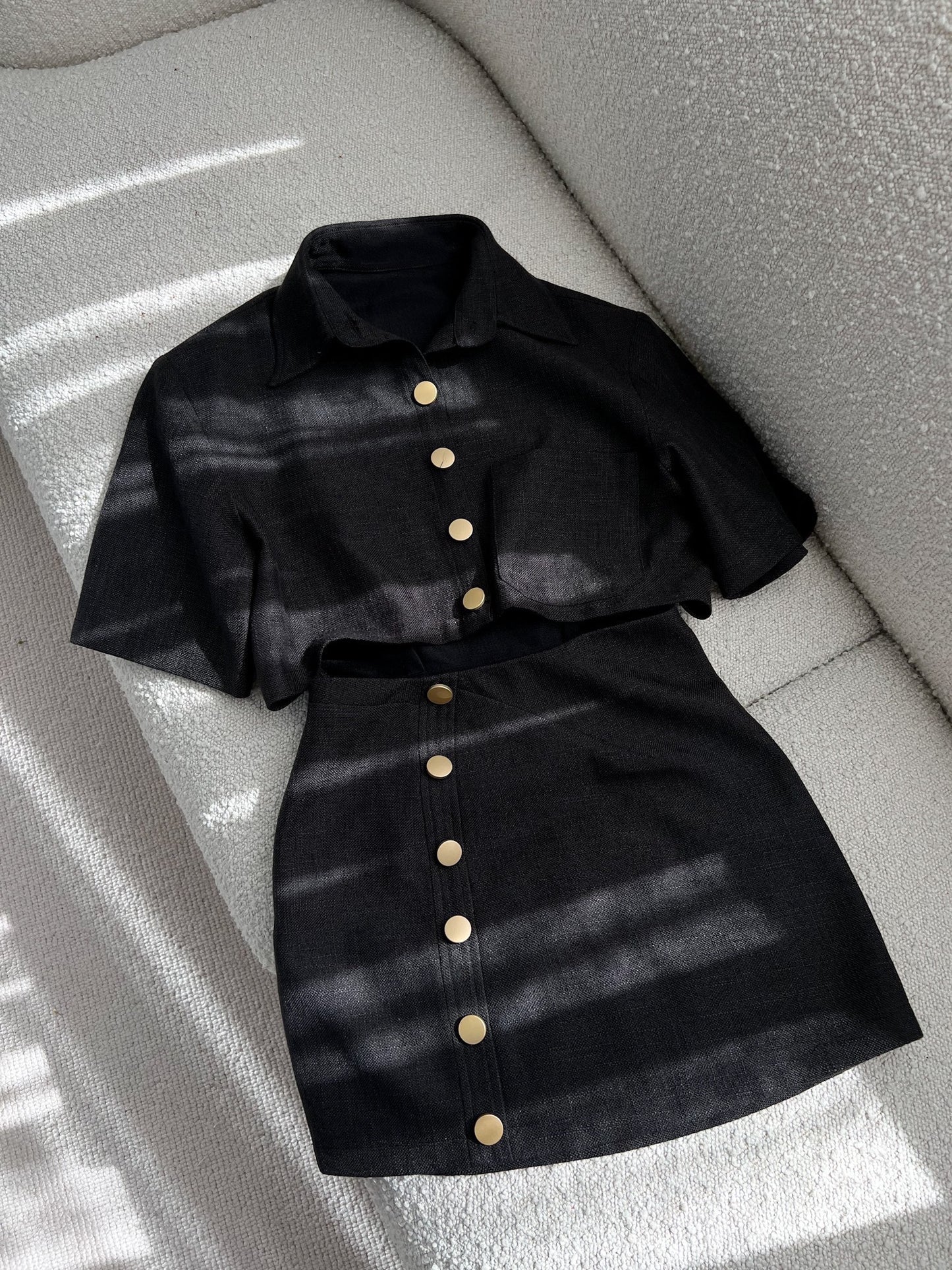 Button Down Mini Shirt Dress