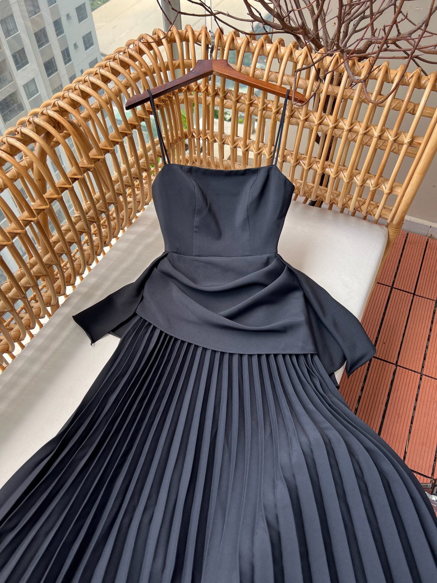 Pleated Midi Dress