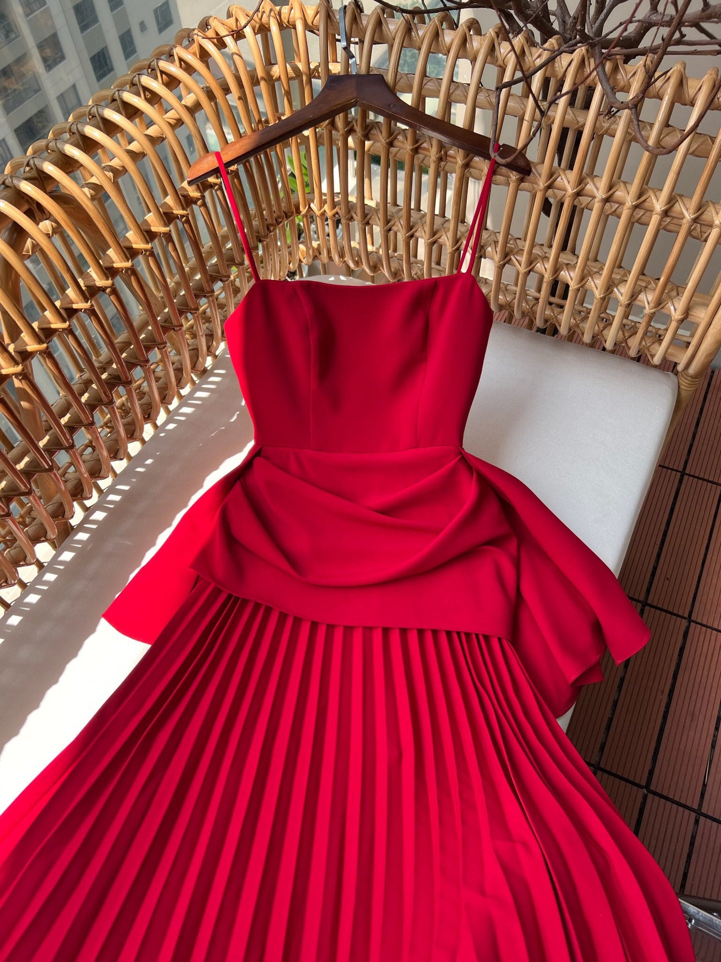 Pleated Midi Dress