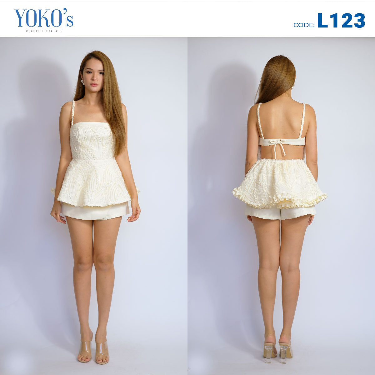 Backless top & short