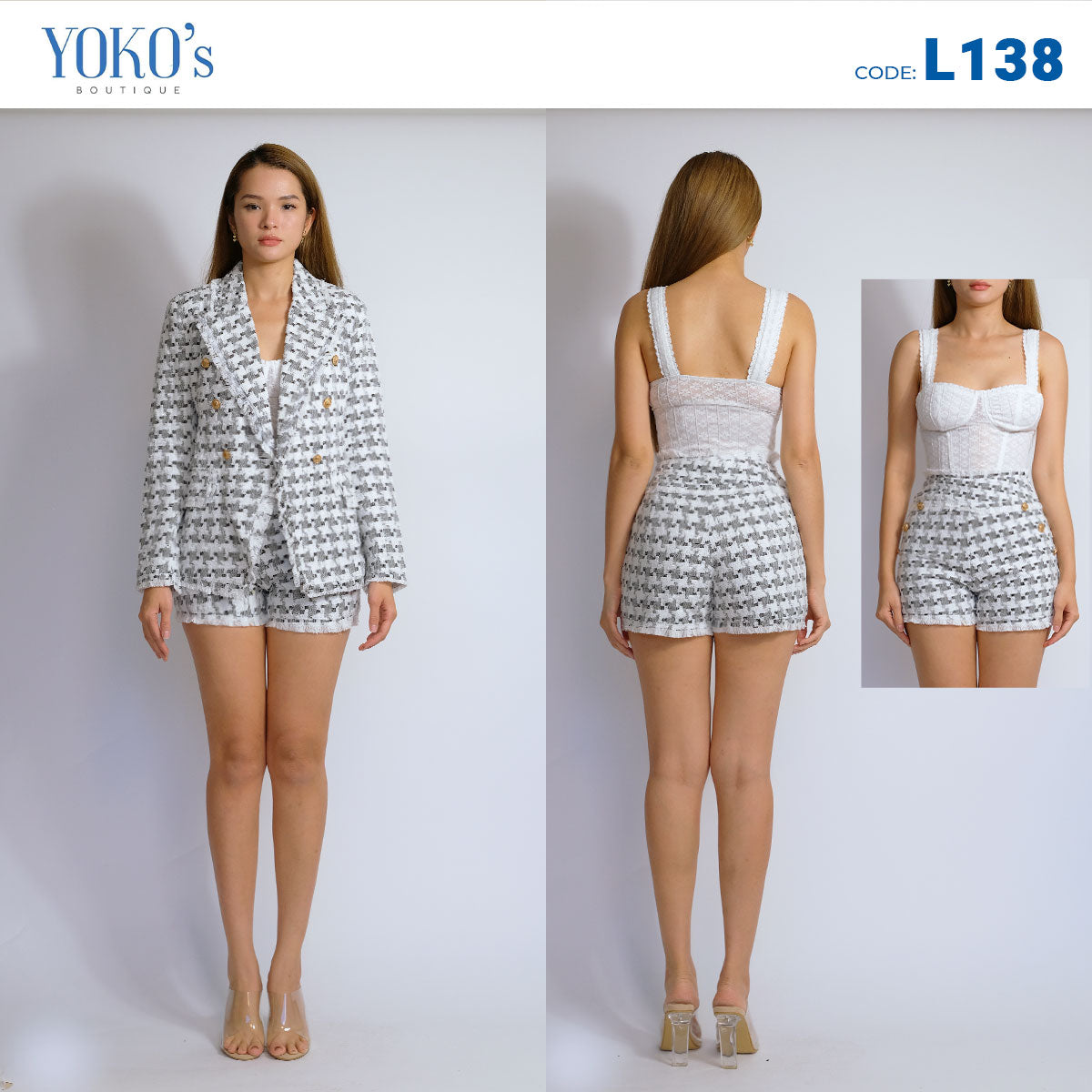 Tweed Blazer + Short Set