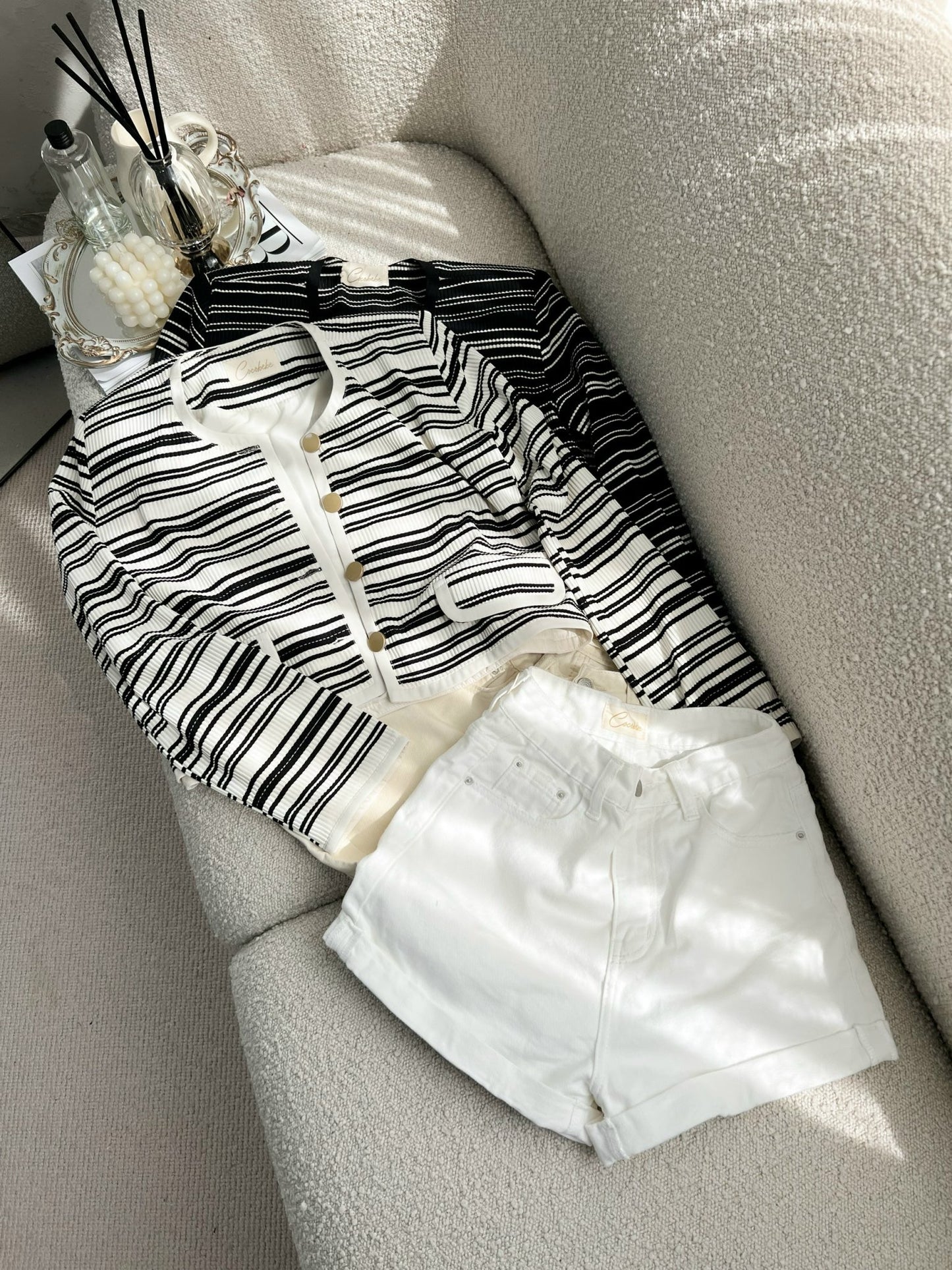 Striped Cropped Blazer