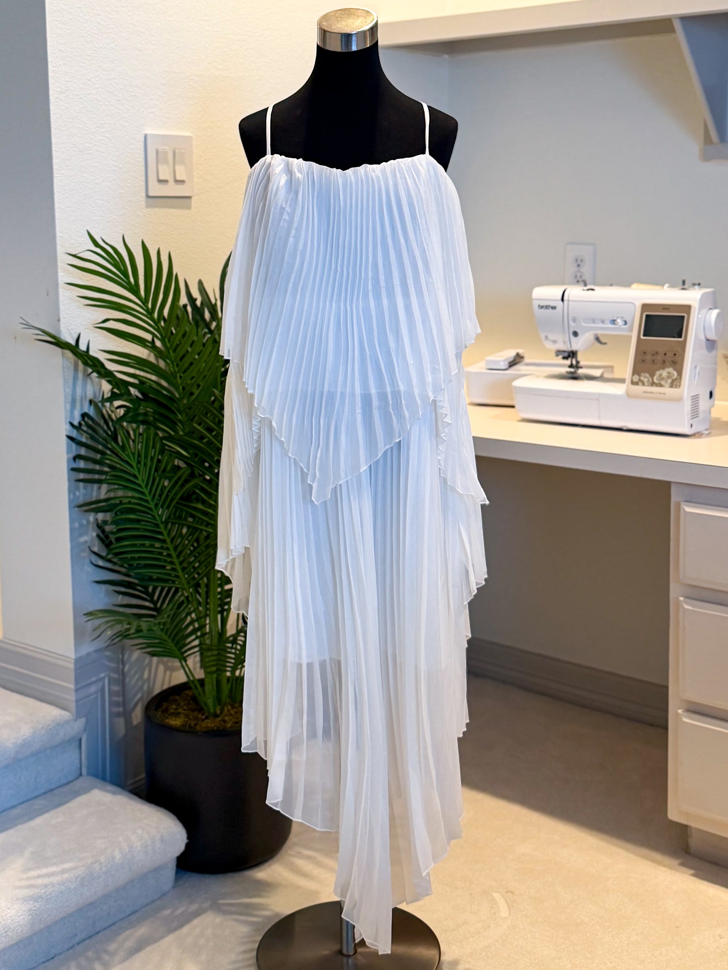 Pleated Maxi Dress