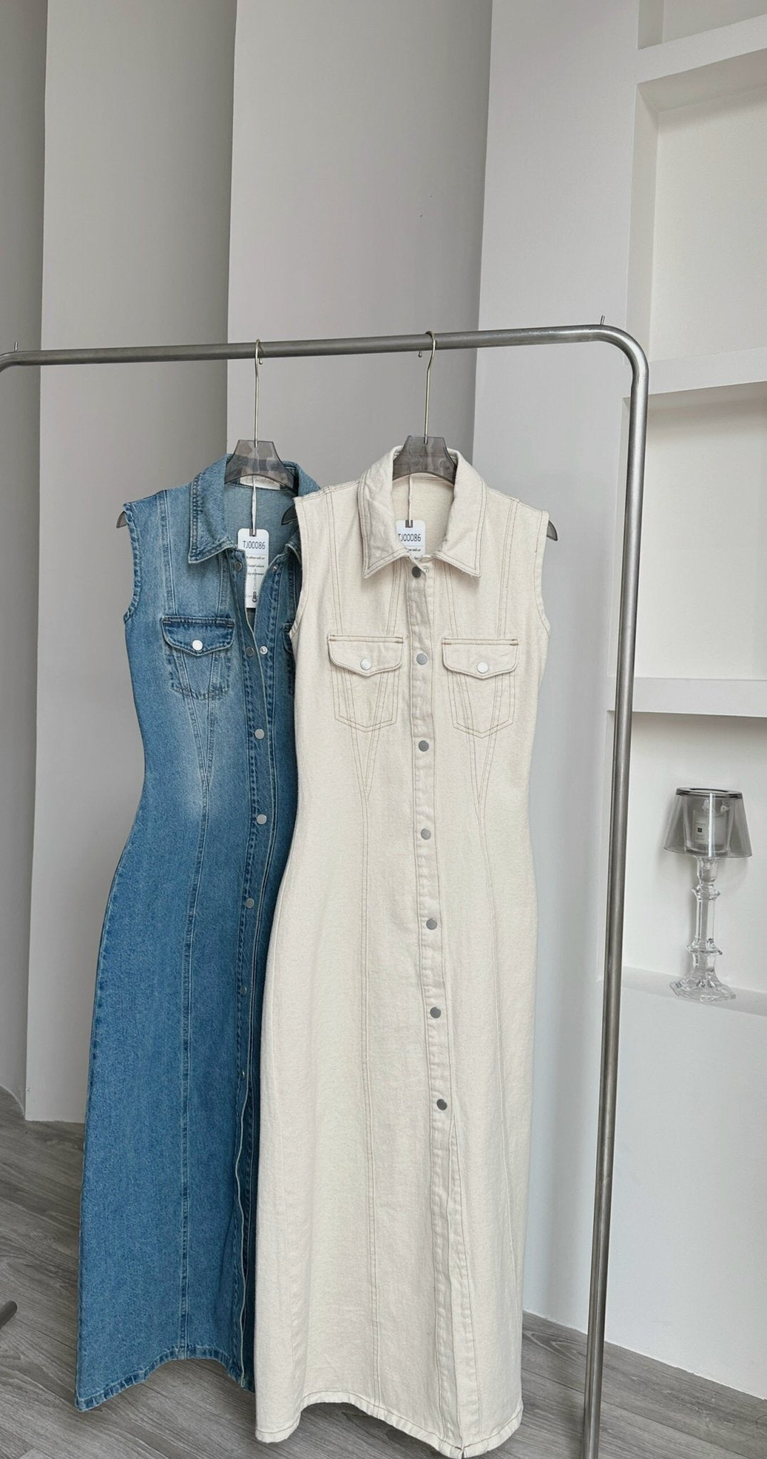 Denim Button-down Dress