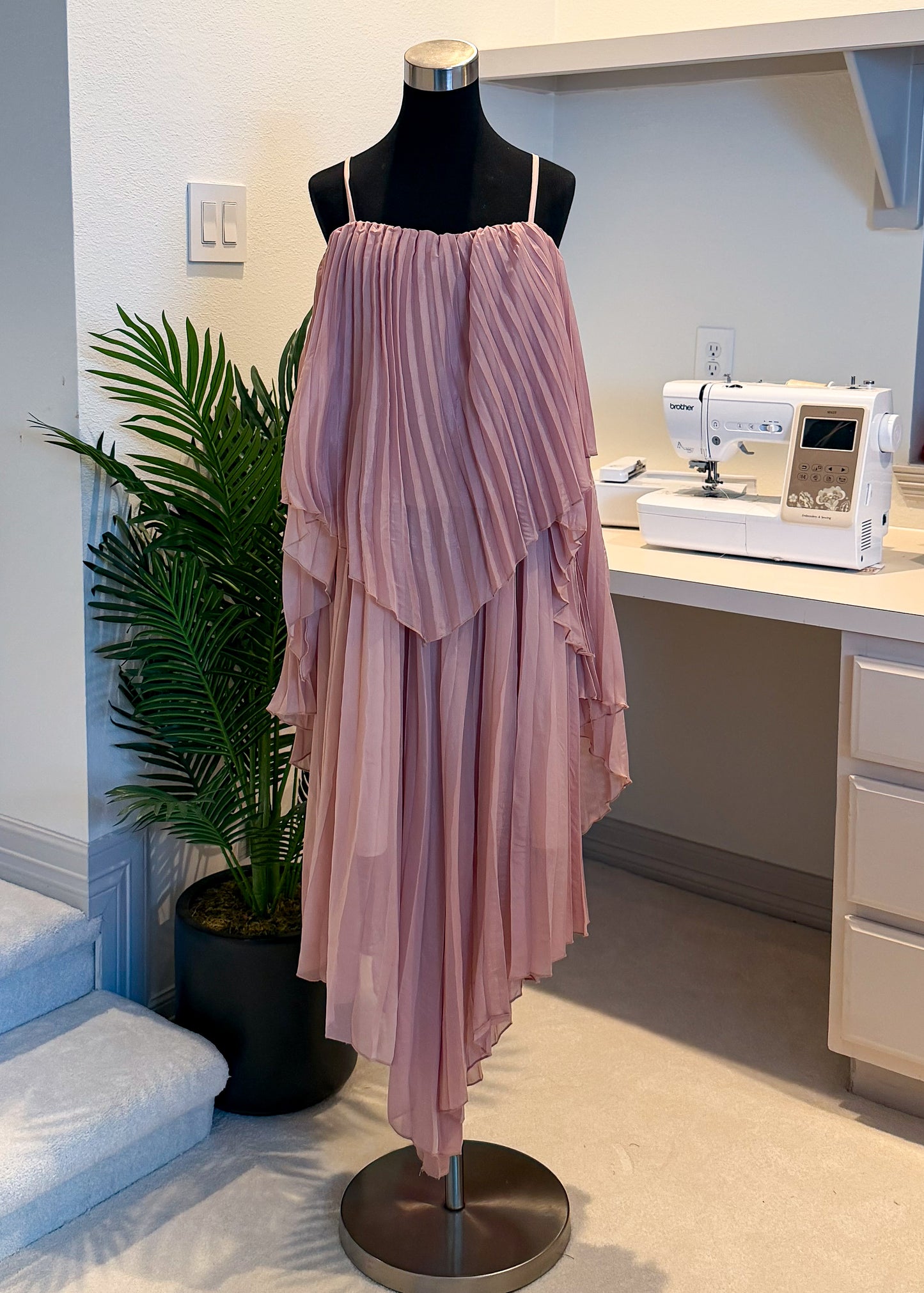 Pleated Maxi Dress