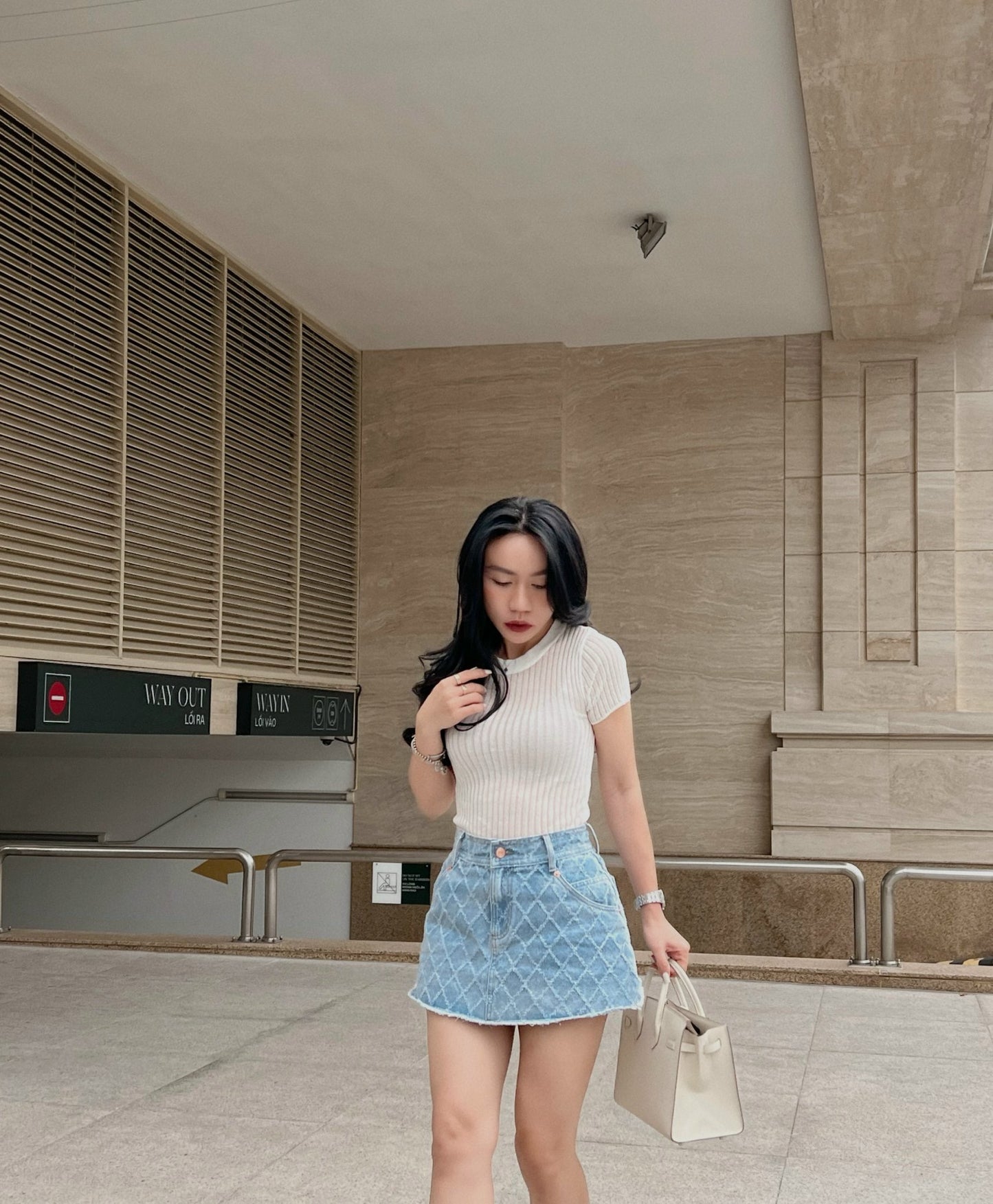 Iconic Mini Denim Skort