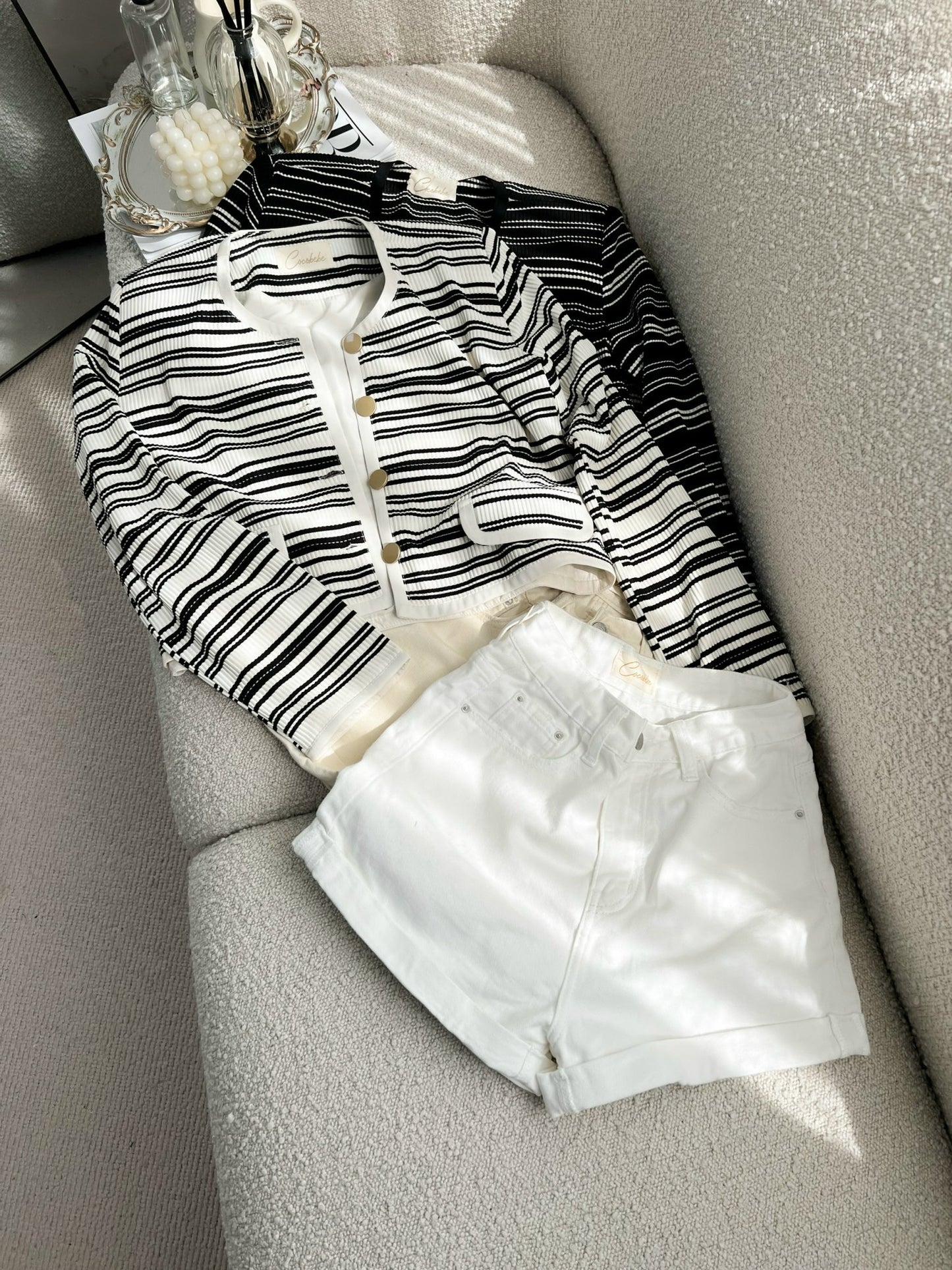 Striped Cropped Blazer