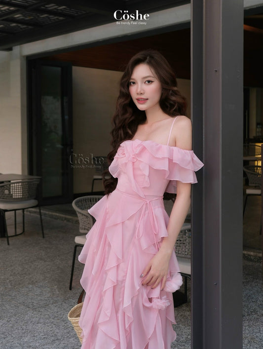Romantic Ruffled Maxi Dress