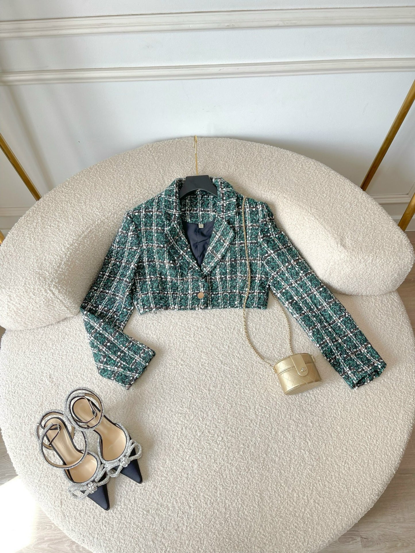 Tweed Checked Blazer