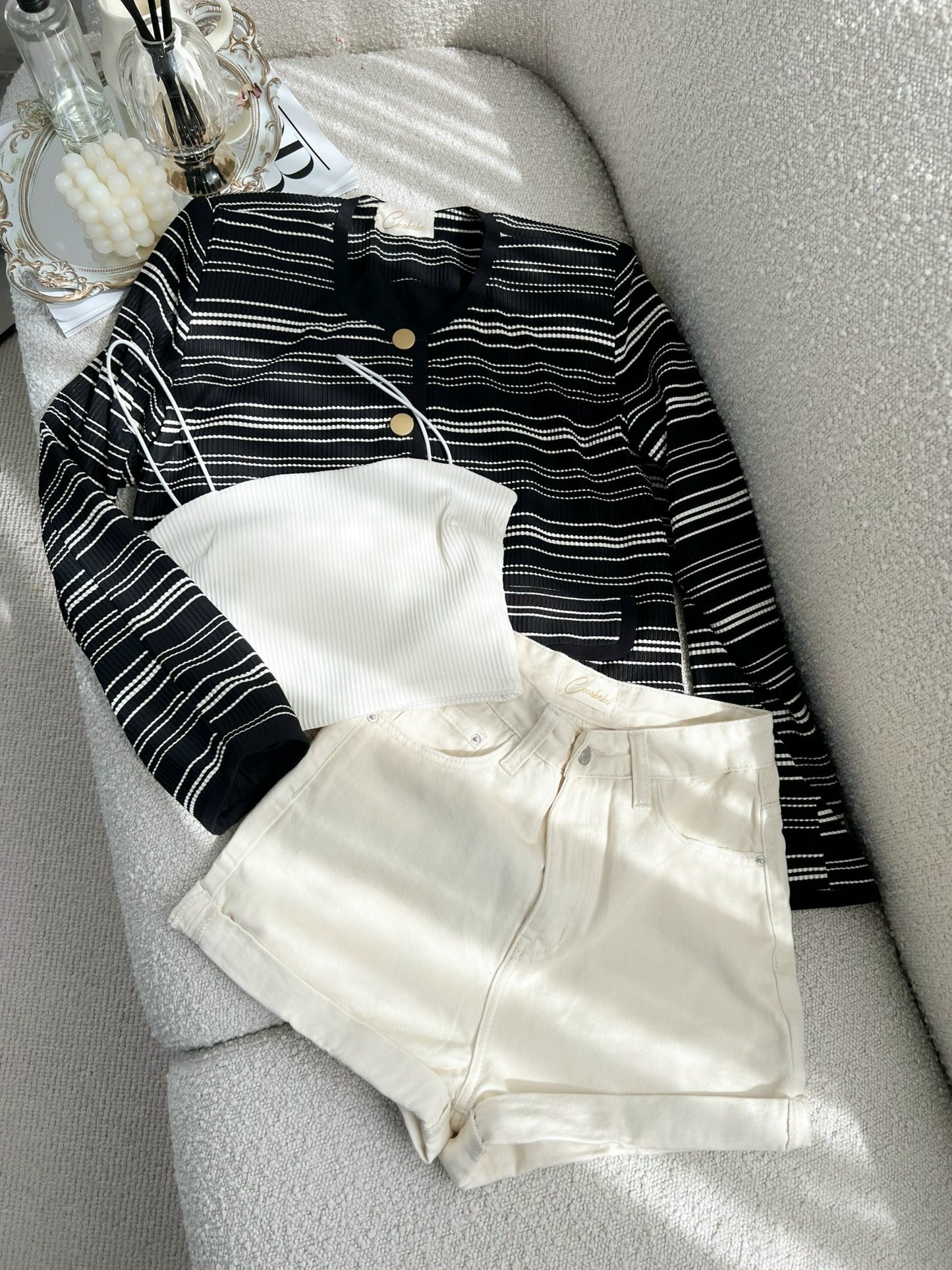 Striped Cropped Blazer