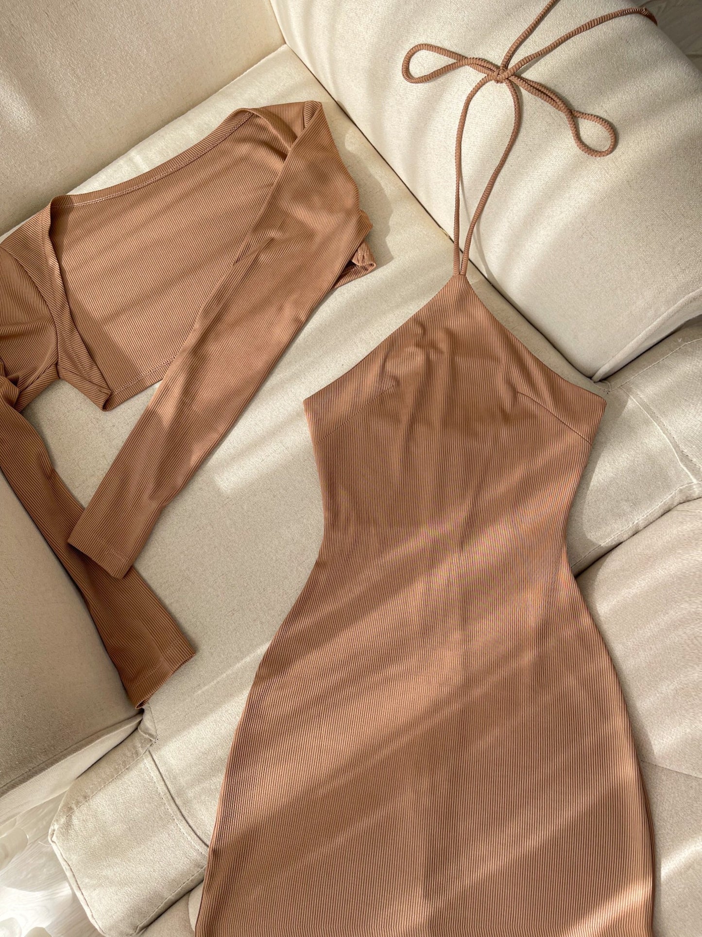 Bodycon Dress & Arm Sleeves Detachable