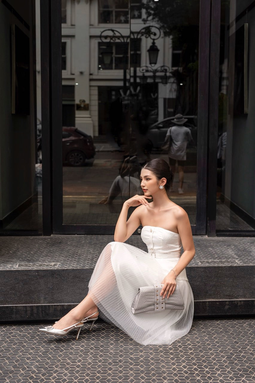 Strapless dress & belt