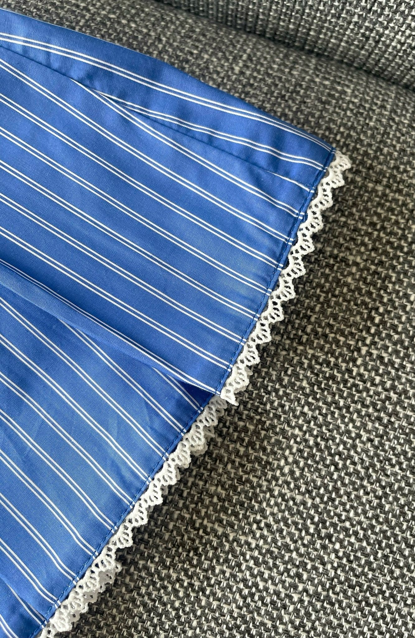 Striped Button-up Shirt & Matching Skort