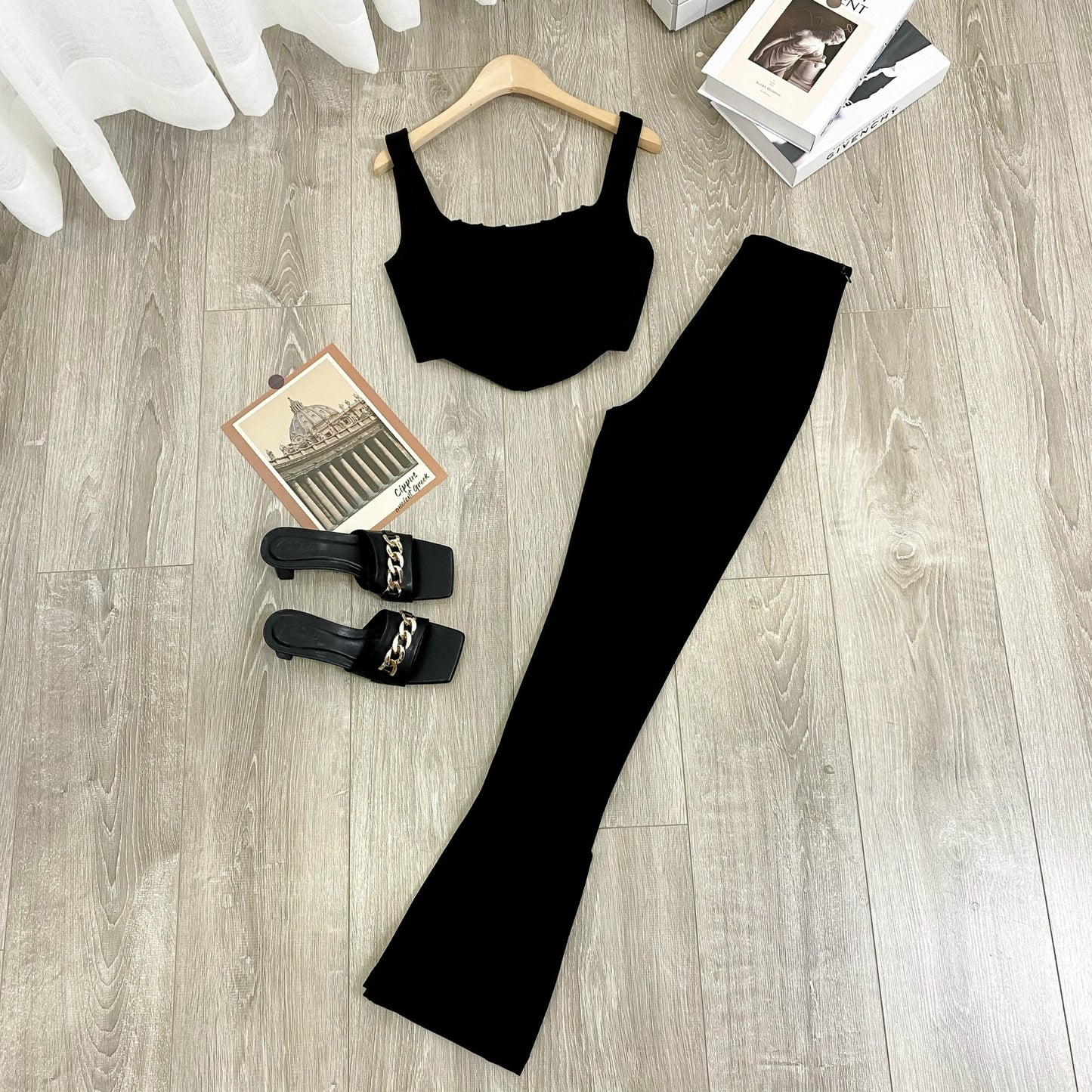 Bustier & Flared Pants