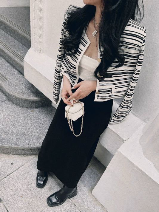 Striped Cropped Blazer