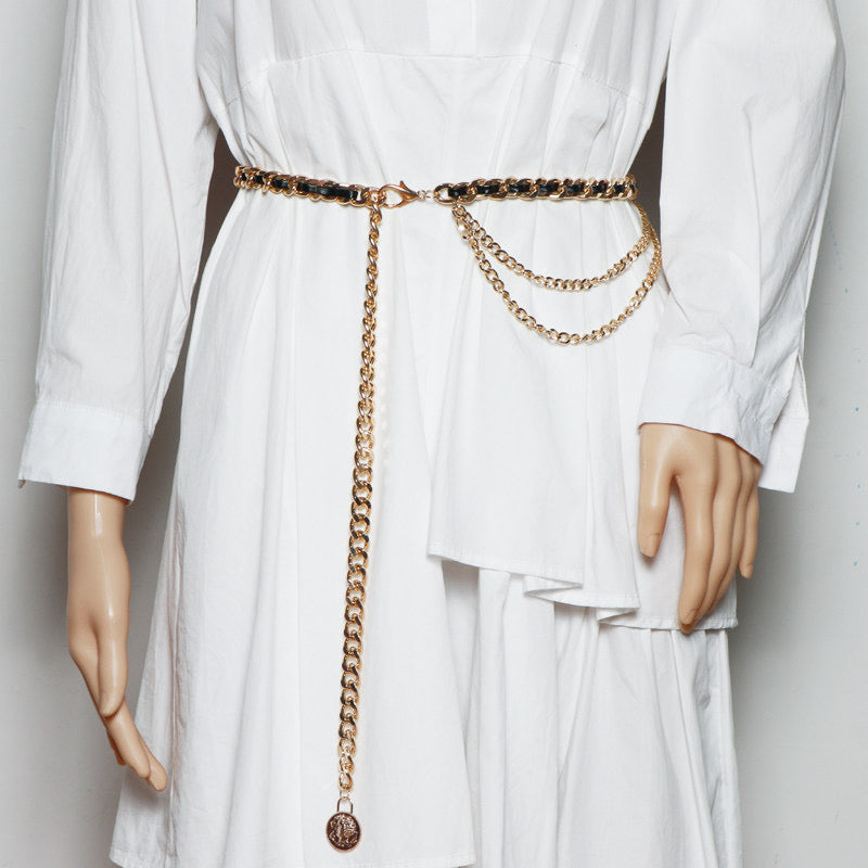 Leather Chain Belt