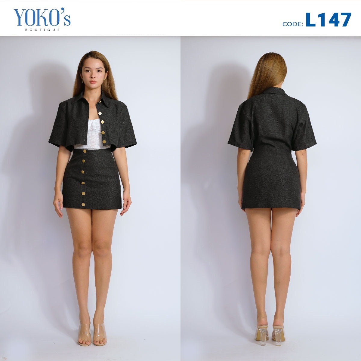 Button Down Mini Shirt Dress
